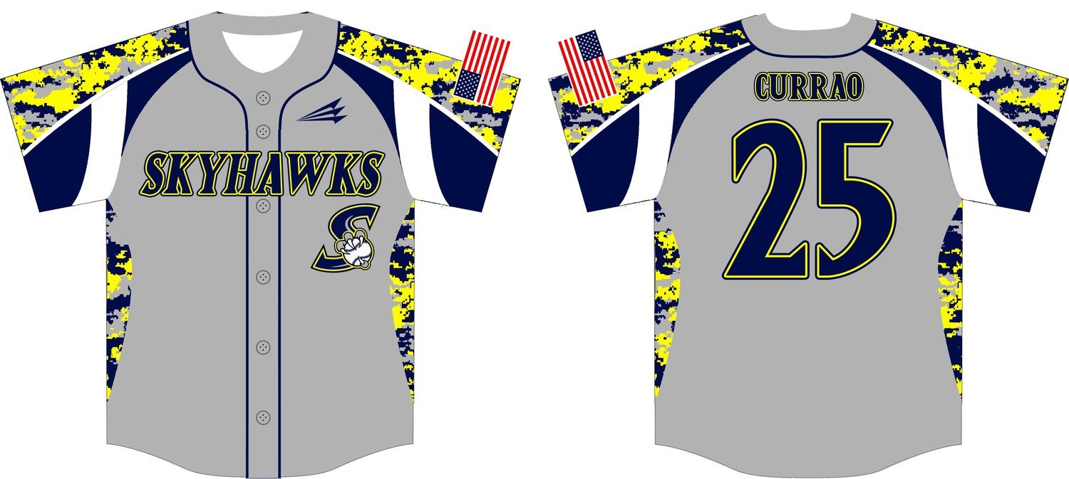 Skyhawks Baseball Custom Baseball Jersey #2c