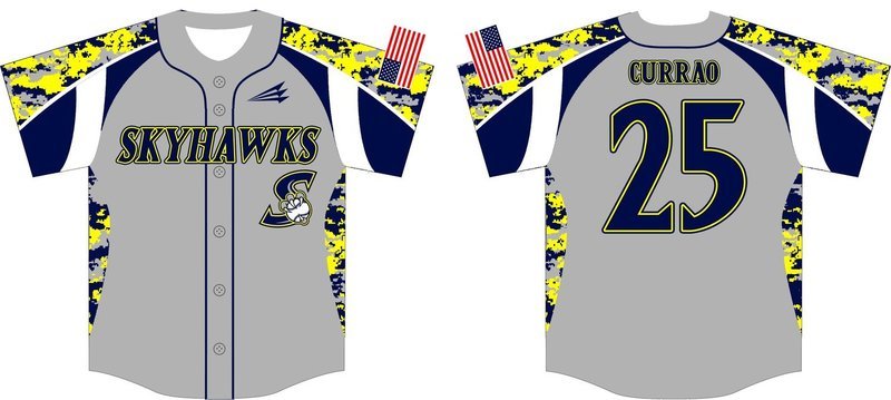 Skyhawks Baseball Custom Baseball Jersey #2c