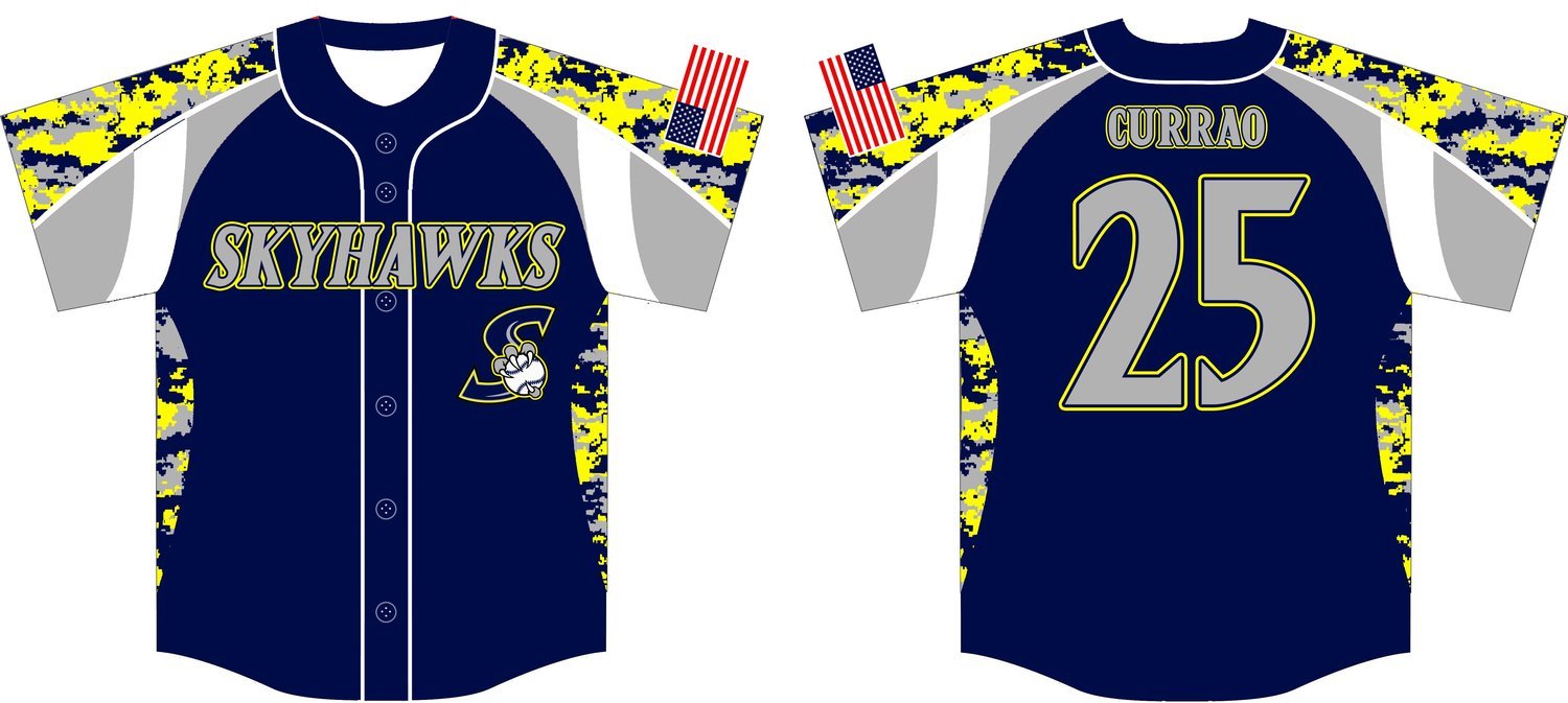 Skyhawks Baseball Custom Baseball Jersey #4c