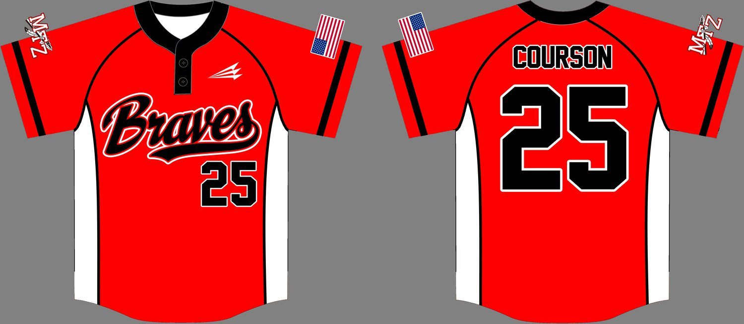 Mt. Zion Braves Custom Baseball Jersey #8
