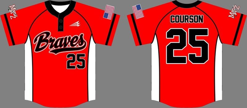 Mt. Zion Braves Custom Baseball Jersey #8