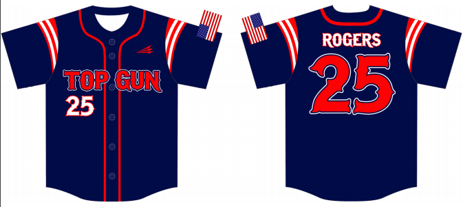 Top Gun Custom Baseball Jersey #1