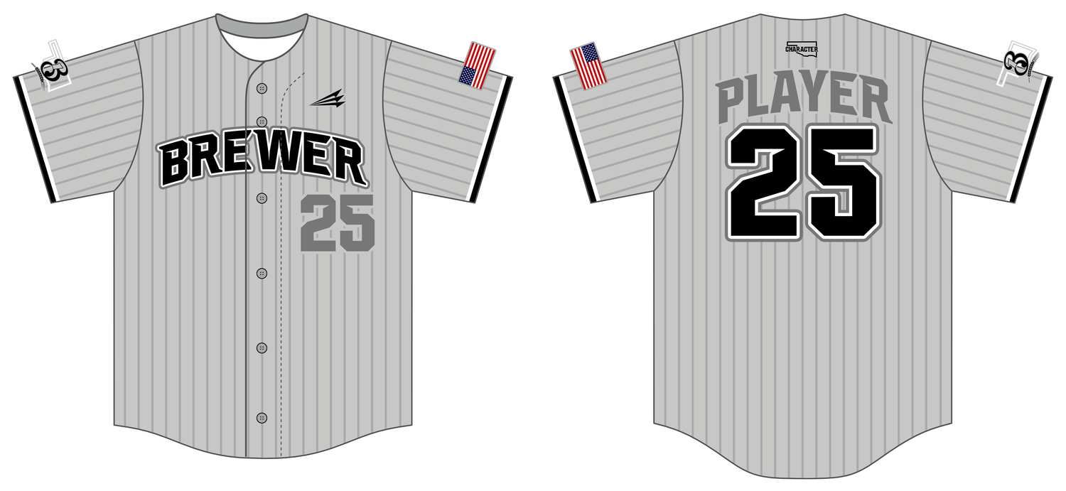 Brewer Baseball Custom Hexaflex Baseball Jersey #J28