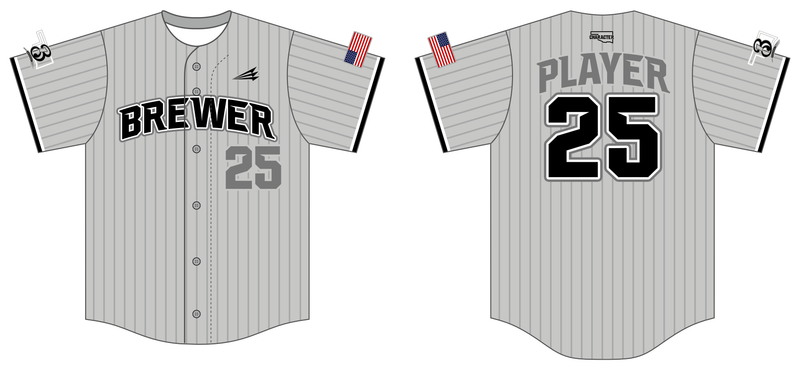 Brewer Baseball Custom Hexaflex Baseball Jersey #J28
