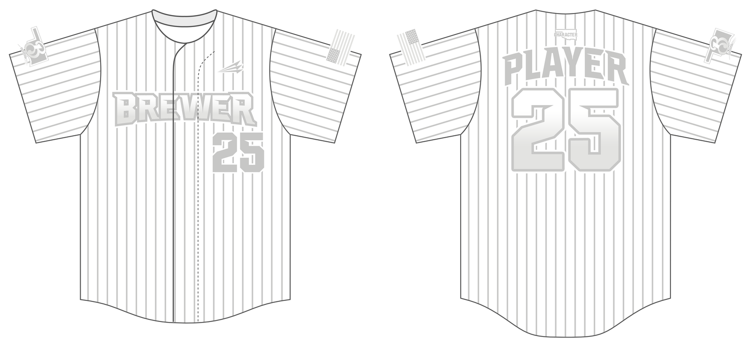 Brewer Baseball Custom Hexaflex Baseball Jersey #J25