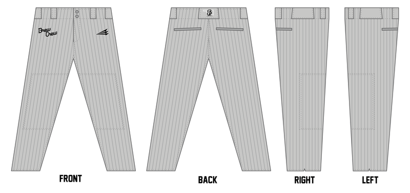 Brewer Baseball Custom Pro-Fit Baseball Pants #BP30A