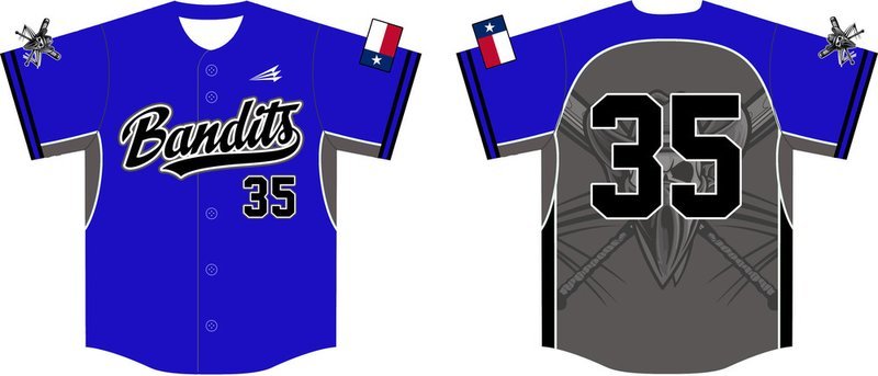 Burleson Bandits Custom Baseball Jersey Design #4c