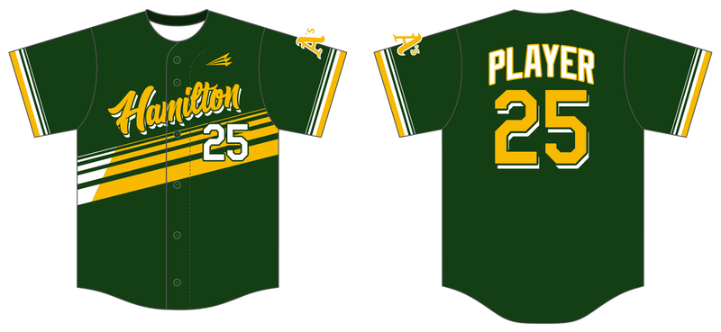 Hamilton A&#39;s Custom Hexaflex Baseball Jersey #J38