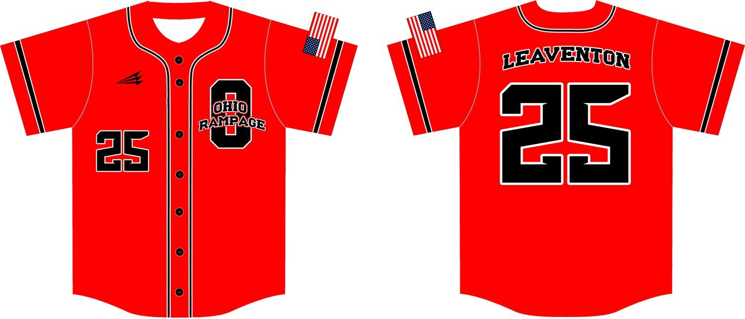 Ohio Rampage Custom Baseball Jersey #3