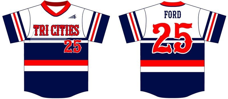 RBI Tri Cities Custom Baseball Jersey #1