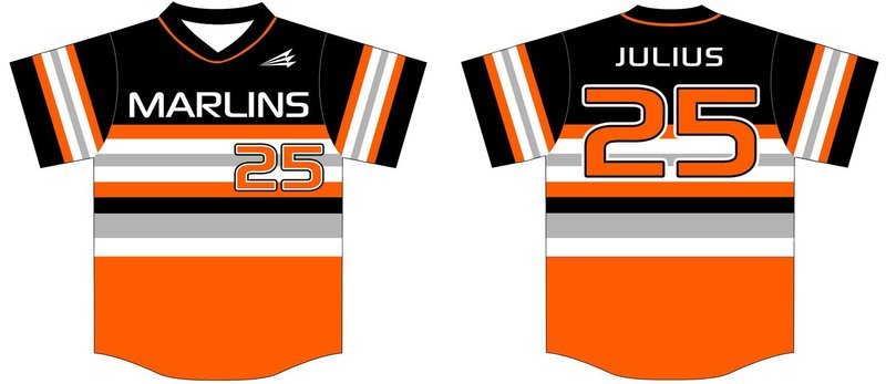 Mansfield Marlins Custom Baseball Jersey #1B