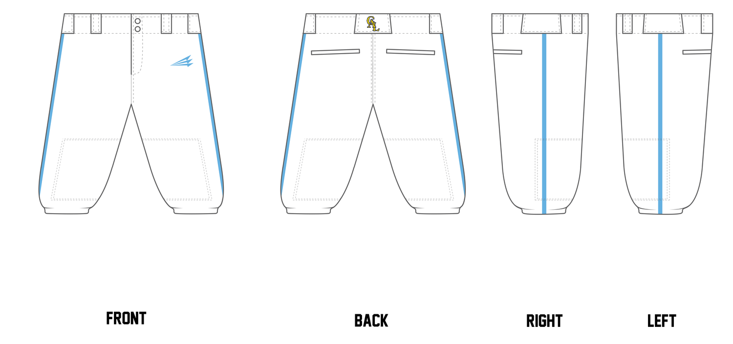 California Athletics League Custom Knicker Baseball Pant #BP1B