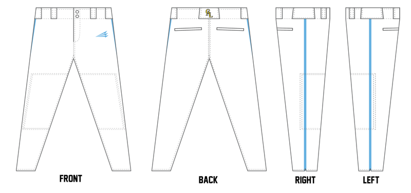 California Athletics League Custom Athletic Baseball Pant #BP1A