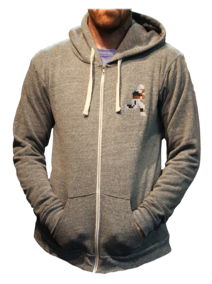 Tecmo Bo Triblend Fleece Heather Gray Hoodie