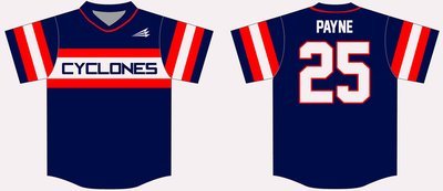 New England Cyclones Baseball Custom Jersey Design #1