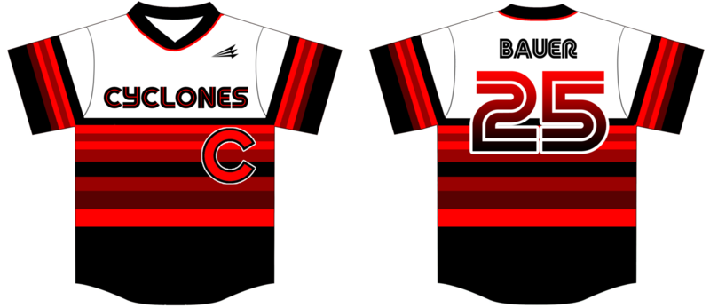 Cyclones (Bauer) Custom Baseball Jersey Design #2