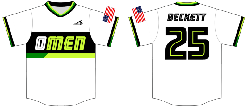Omen Custom Baseball Jersey #3