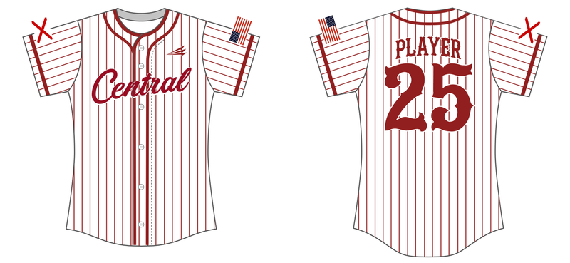 Central Softball Custom NanoDri Softball Jersey #J1B