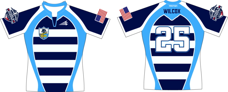 Stars &amp; Stripes (OSAN) Custom Rugby Jersey Design #2B