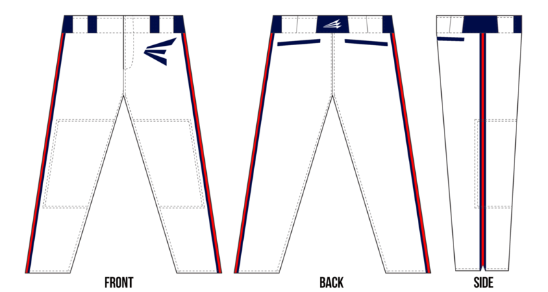 Team Easton (Straub) Custom Baseball Pants Design #1
