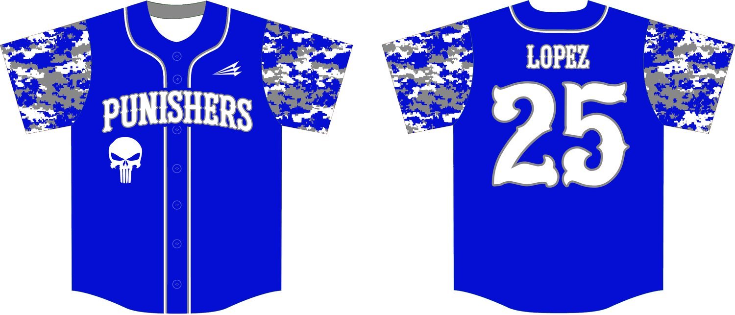SoCal Punishers Custom Baseball Jersey Design #1C