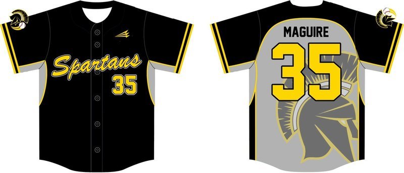 SJ Spartans Custom Baseball Jersey #3