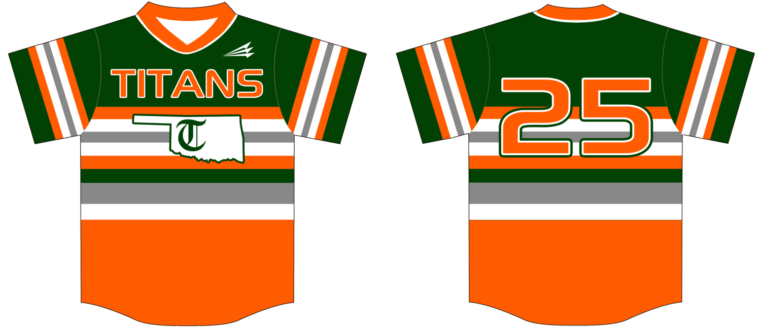 Oklahoma Titans Custom Baseball Jersey #1