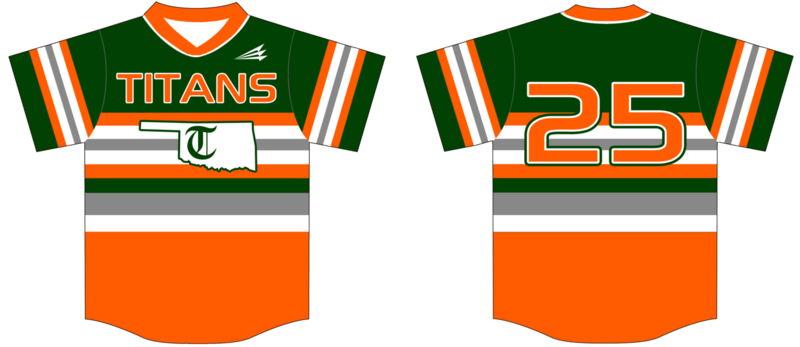 Oklahoma Titans Custom Baseball Jersey #1