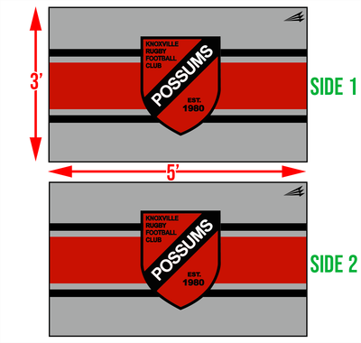 Knoxville Rugby Club Double-Sided 3&#39;x5&#39; Fan Flag #FF1