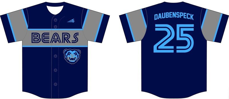 Blair Bears Custom Baseball Jersey #5c