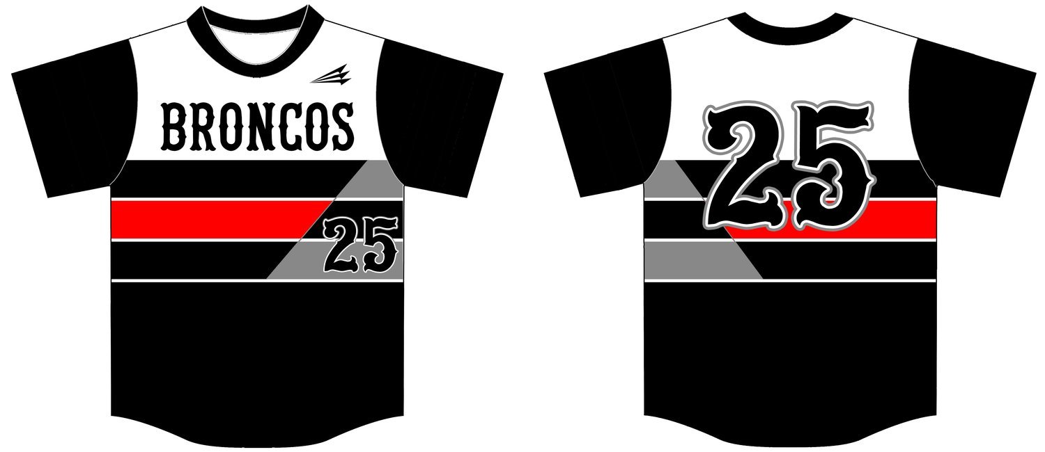Broncos Baseball (Brewer) Custom Baseball Jersey #4B