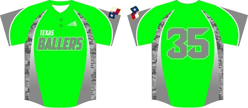 Texas Ballers Custom Baseball Jersey Design #5D