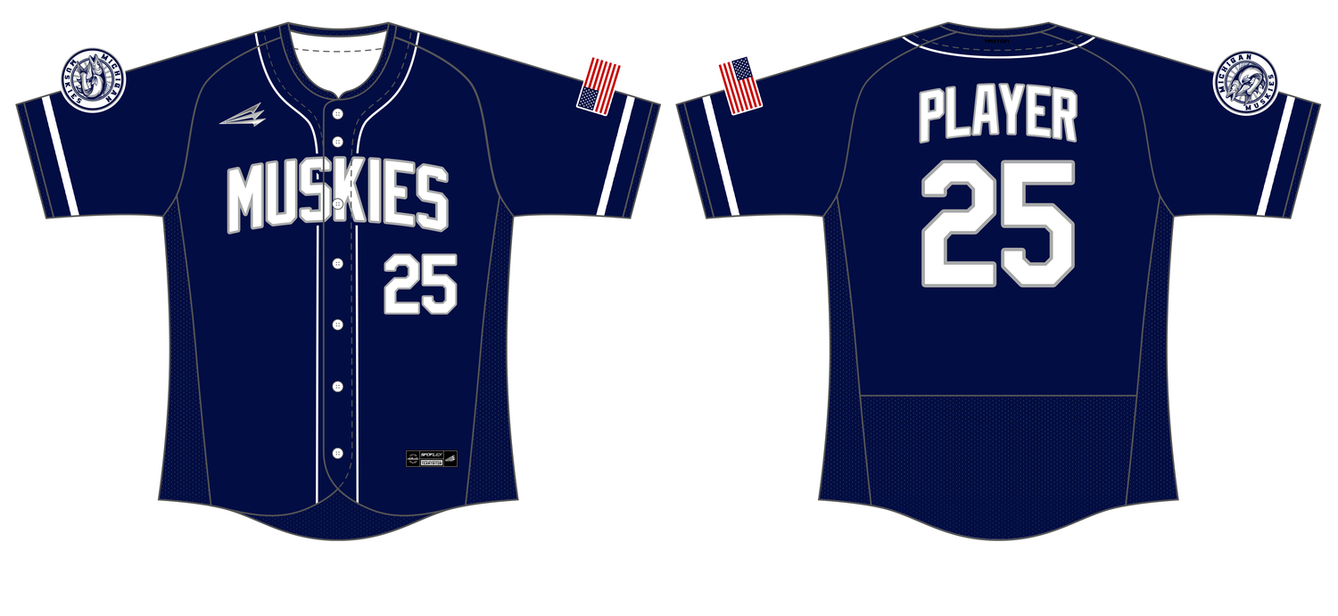 Michigan Muskies Custom SPDFLX Baseball Jersey #J1