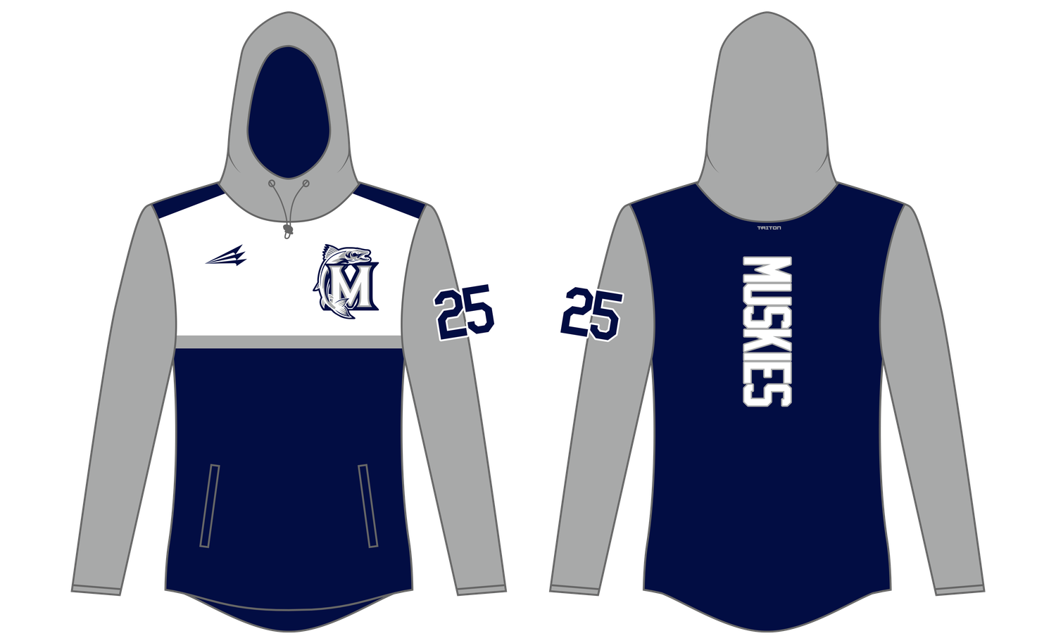 Michigan Muskies Custom QuadFlex Hoodie #QF1