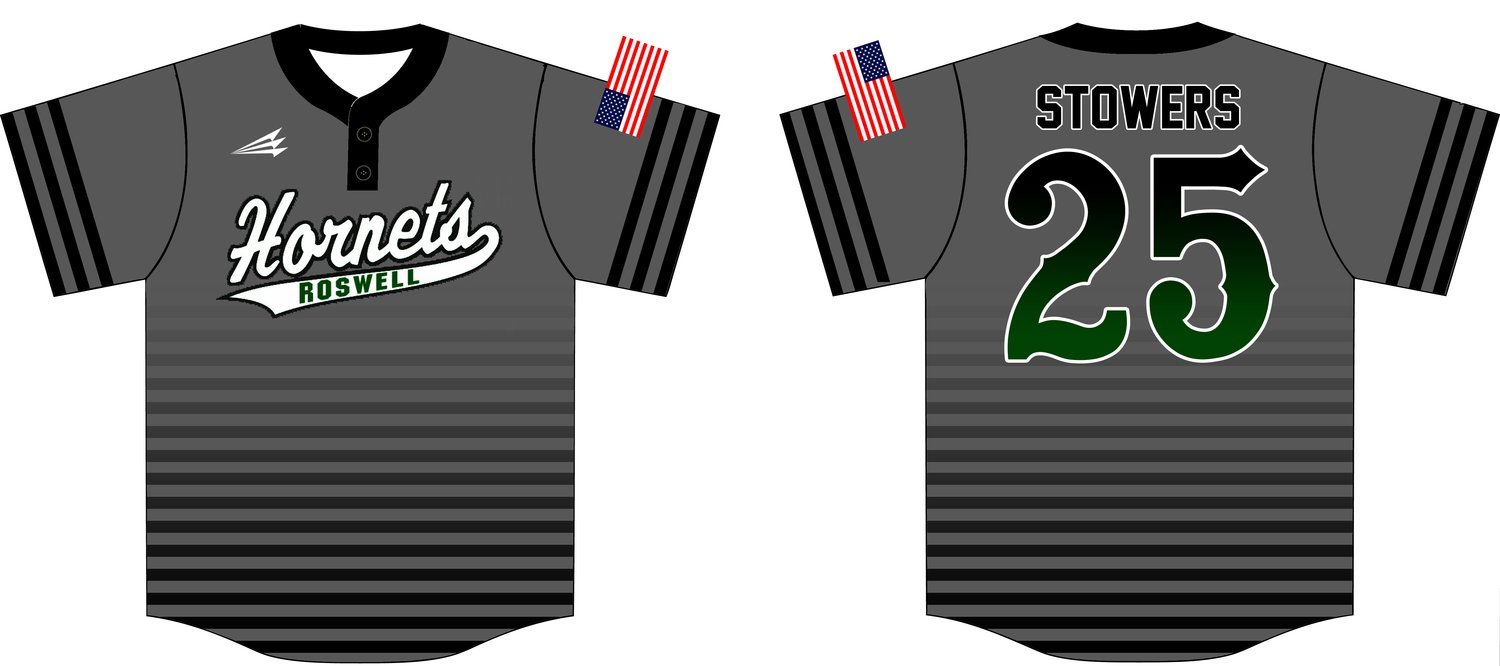 Roswell Black Hornets Custom Baseball Jersey #1C