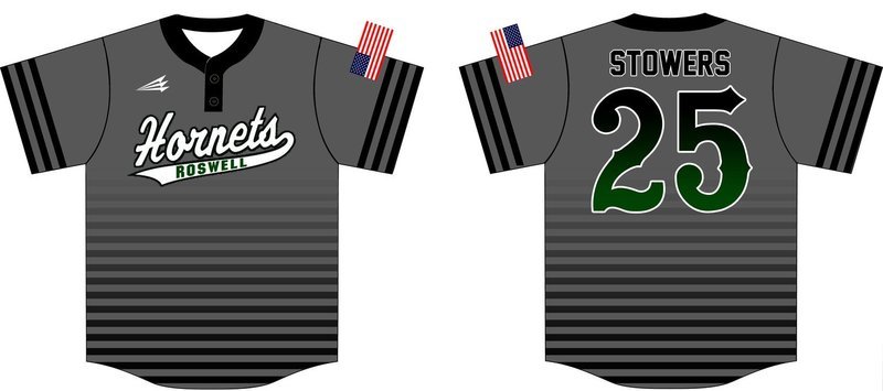 Roswell Black Hornets Custom Baseball Jersey #1C