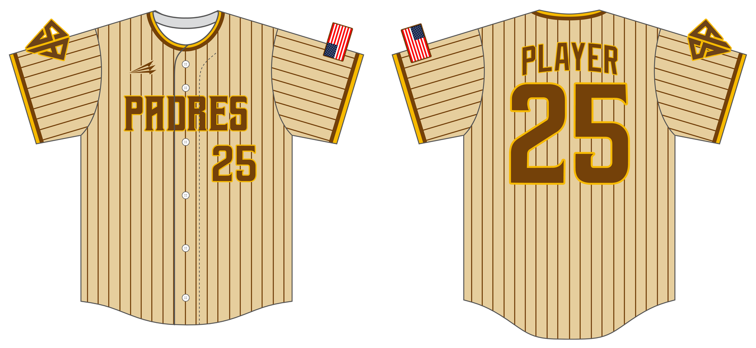 SA Padres Custom NanoDri Baseball Jersey #J2