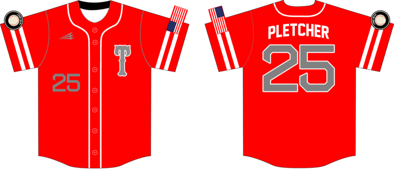 Middlebury Thunder Baseball Custom Jersey Design #1B