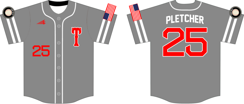 Middlebury Thunder Baseball Custom Jersey Design #2B