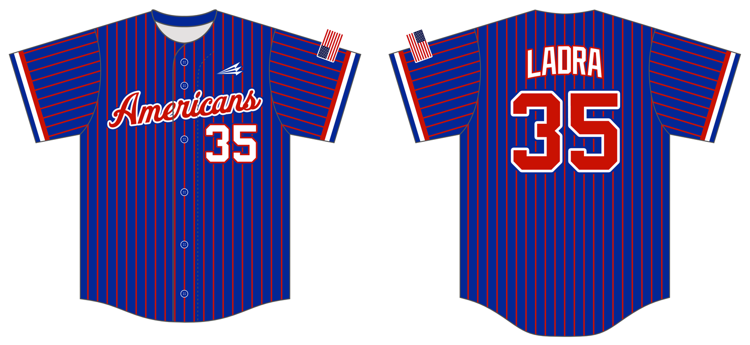 Americans Baseball Club Custom NanoDri Baseball Jersey #J12