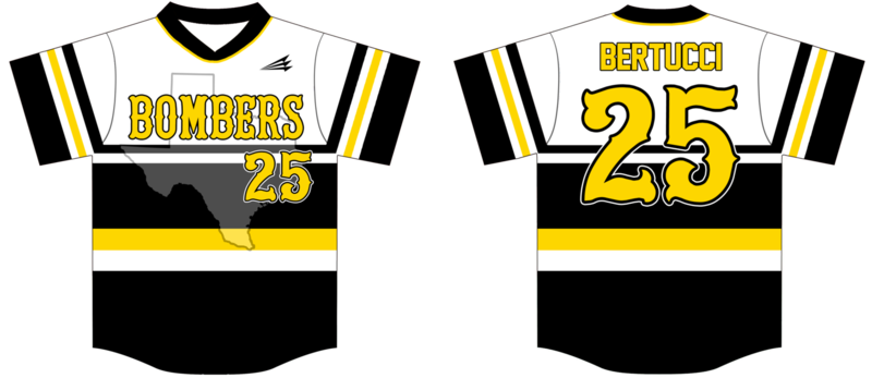 Bombers (Bertucci) Custom Baseball Jersey Design #3