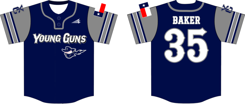 Huffman Young Guns Custom Baseball Jersey #4b