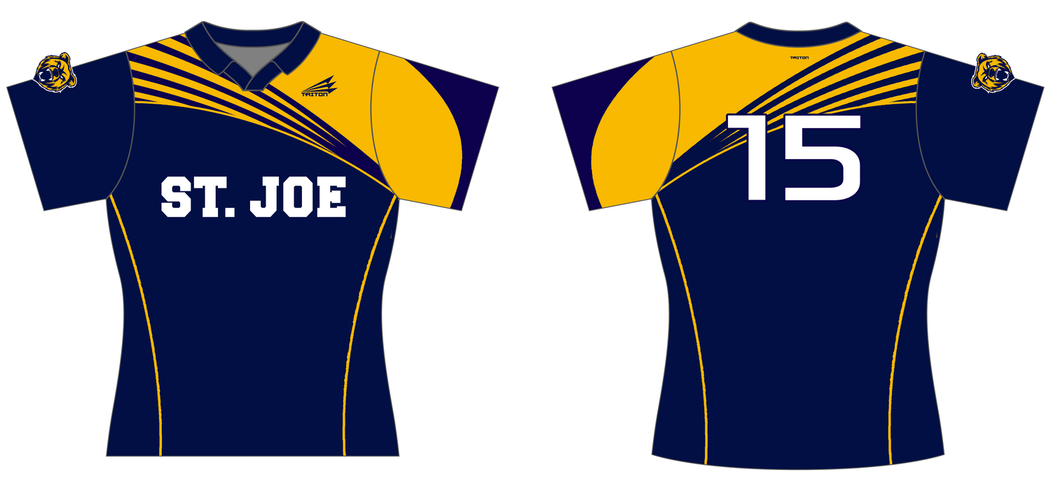 St. Joe Boys Rugby Custom V-Neck Polo QuadFlex Jersey #J4