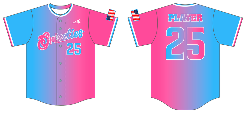 Grizzlies Custom HexaFlex Baseball Jersey #J2