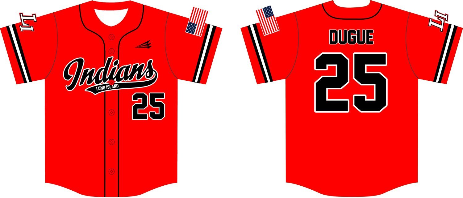 Long Island Indians Custom Baseball Jersey #2