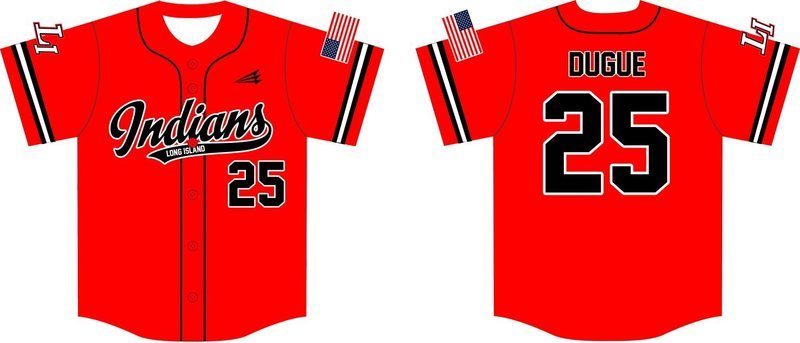 Long Island Indians Custom Baseball Jersey #2
