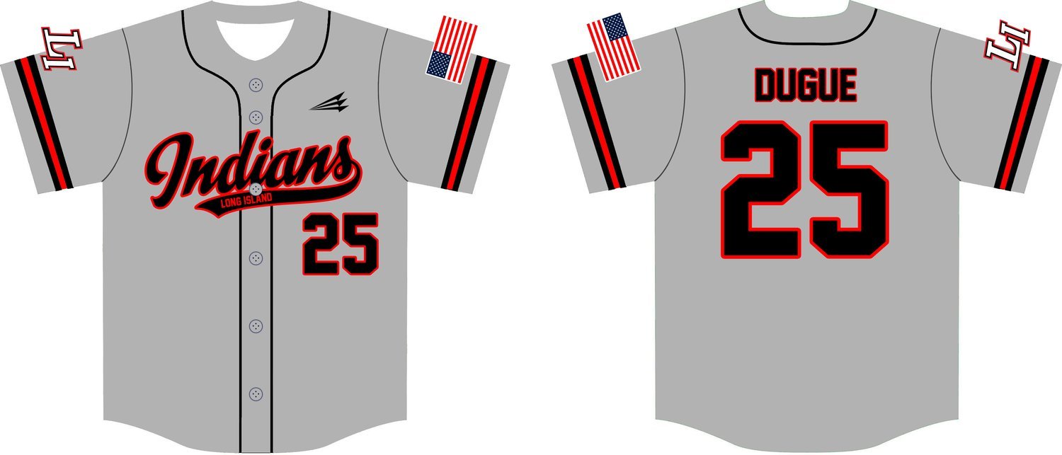 Long Island Indians Custom Baseball Jersey #4