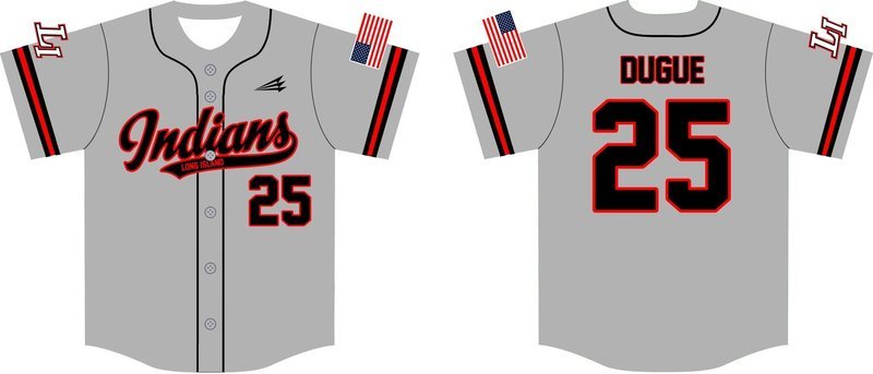 Long Island Indians Custom Baseball Jersey #4