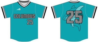 Columbus Sharks Custom Baseball Jersey #8C