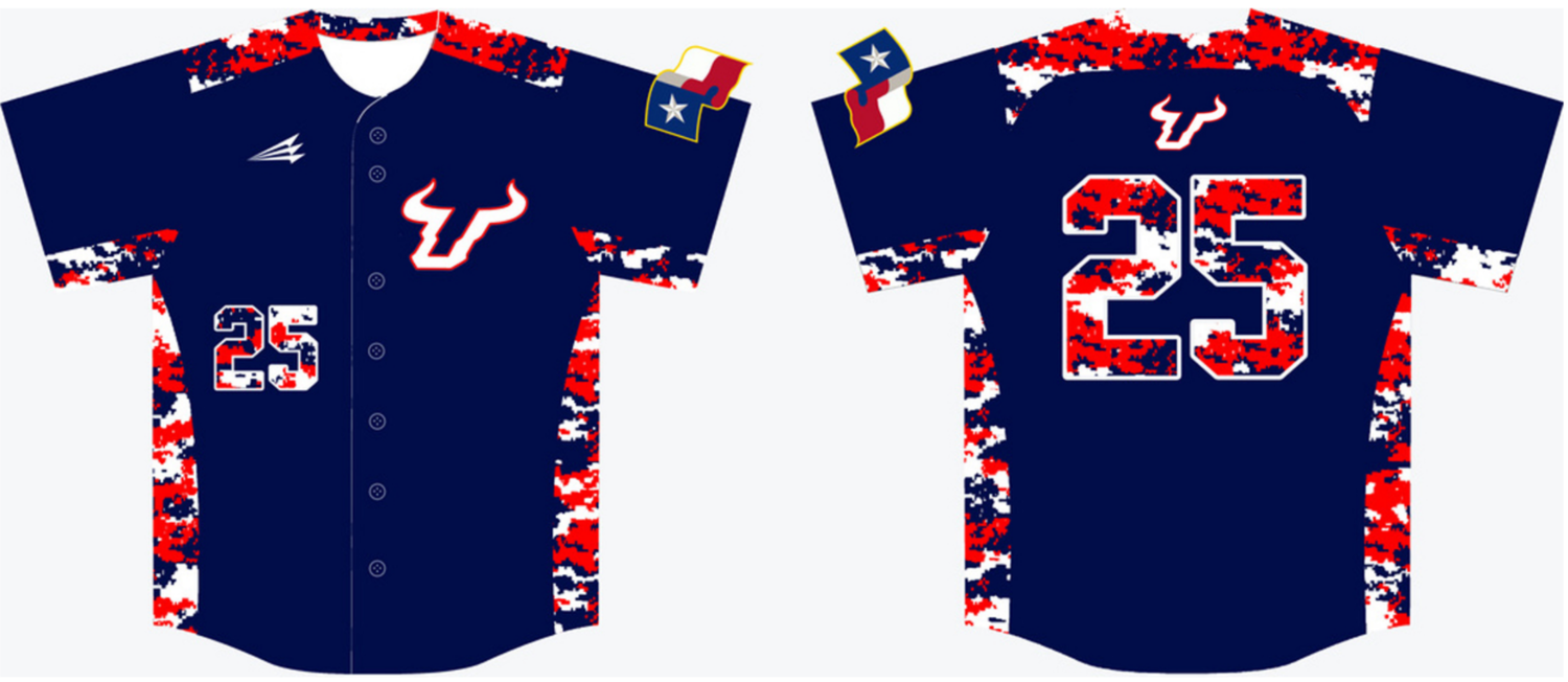 Fort Bend Bulls Custom Baseball Jersey #1b